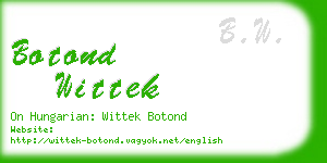 botond wittek business card